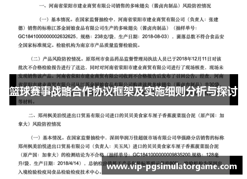 篮球赛事战略合作协议框架及实施细则分析与探讨