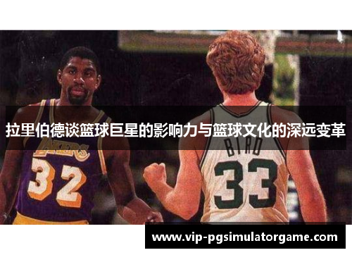 拉里伯德谈篮球巨星的影响力与篮球文化的深远变革